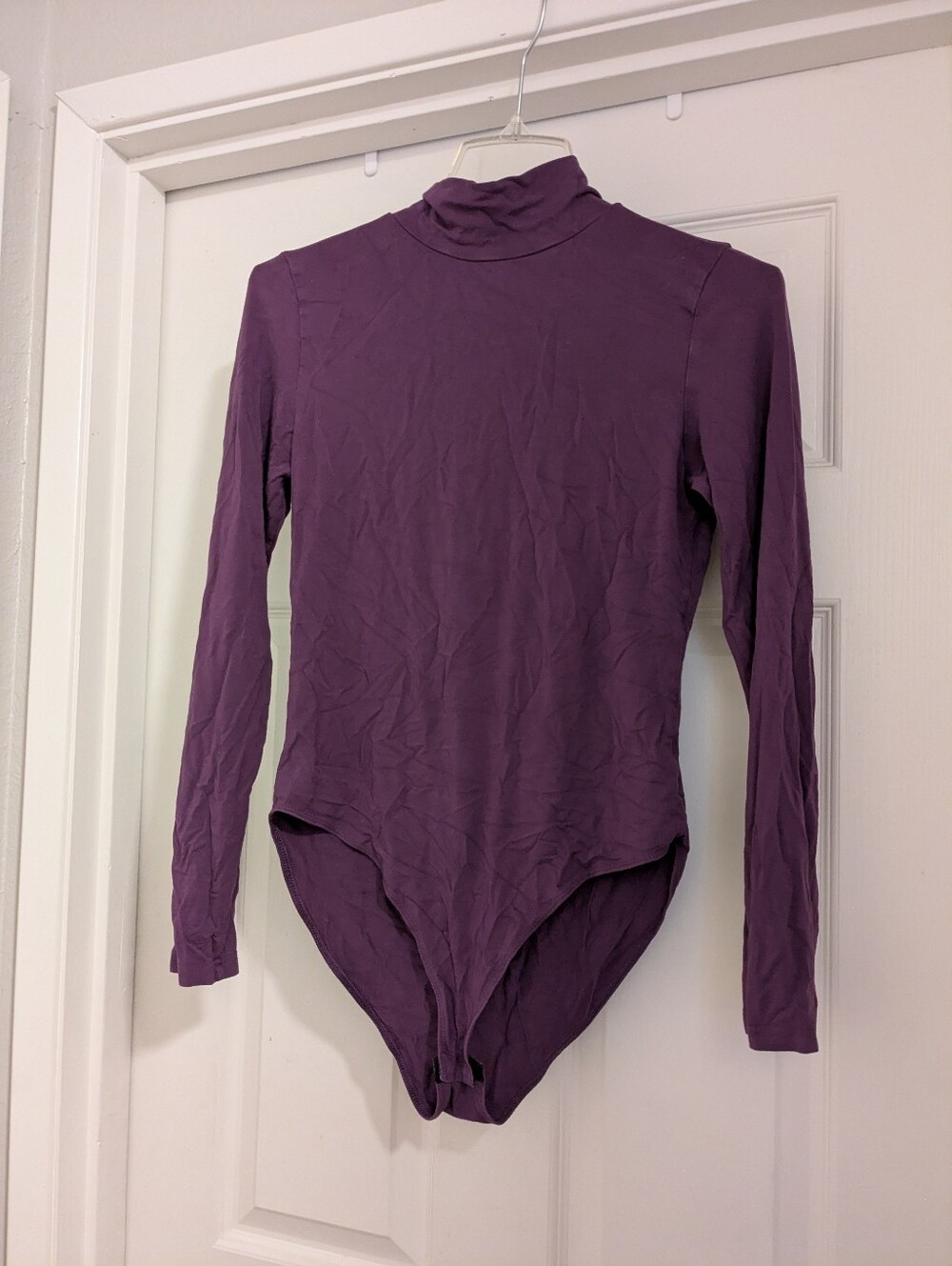 Women's Purple Turtleneck Bodysuit Mangopop